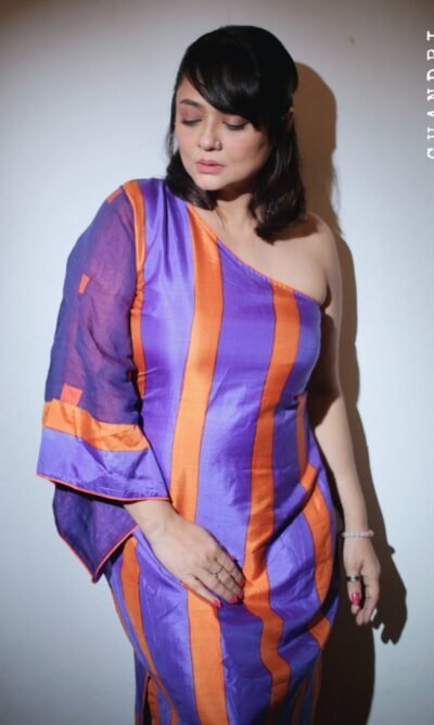 Handmade & Hand-painted Pure Silk long Dress