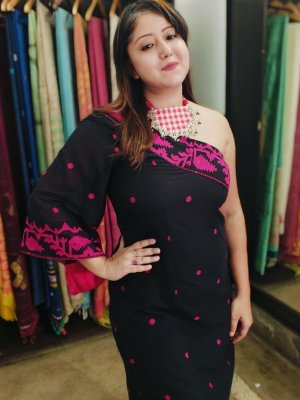 CITRA Handmade Cotton Jamdani Dress