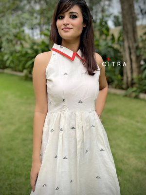 CITRA Handmade Pure Cotton Jamdani Dress