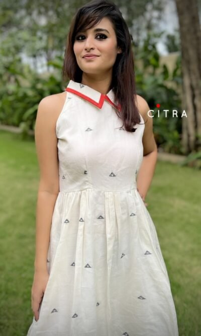CITRA Handmade Pure Cotton Jamdani Dress