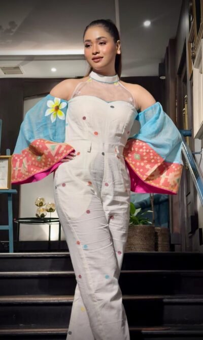 Handmade Pure cotton Jamdani Jumpsuit