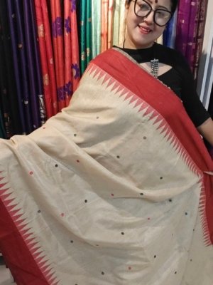 Handmade Pure Tussar silk saree